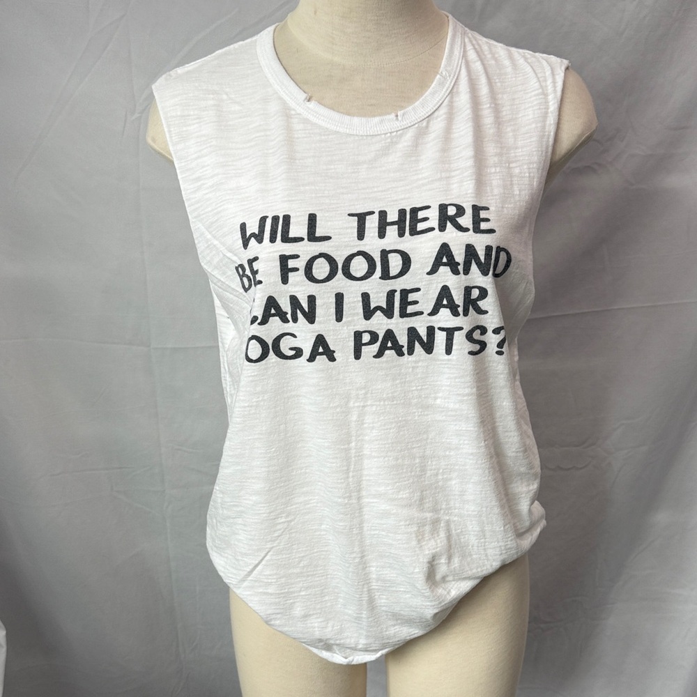 Feel The Piece Tyler Jacobs Distressed Sleeveless Top  XS/S food yoga pants